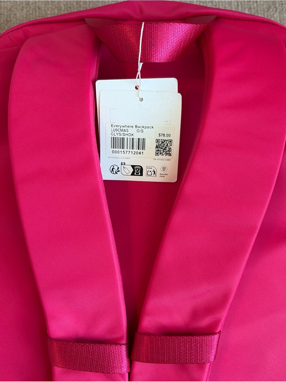 Lululemon Everywhere Backpack 22L Calypso Pink Outer Pockets Laptop Sleeve NWT - Picture 6 of 8